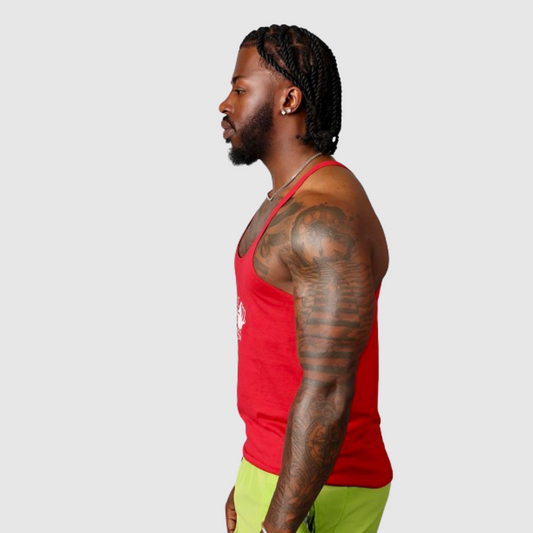 New Mens Cotton Tank Tops Red