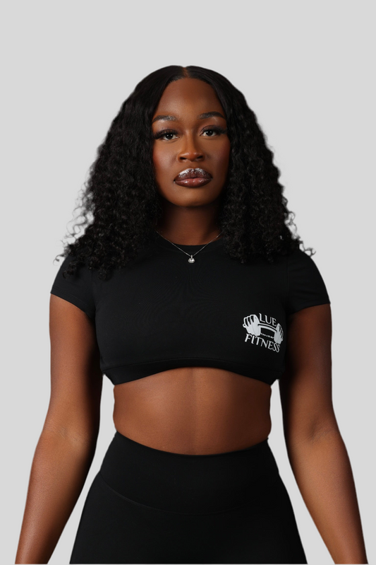 Backless Crop top shorts sleeve two piece set