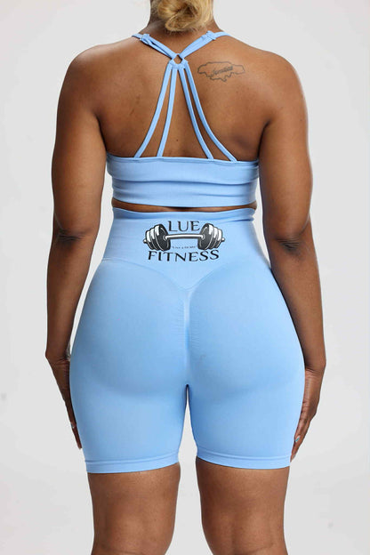 Solid Color High strength shockproof Fitness Women Sport Bra Set