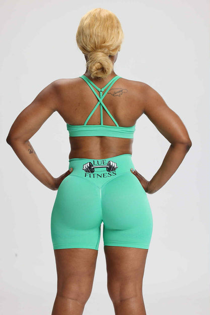 Solid Color High strength shockproof Fitness Women Sport Bra Set